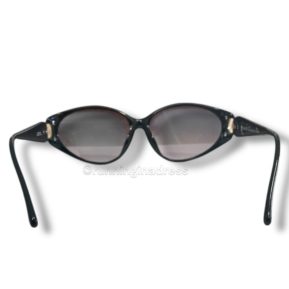 Vintage Christian Dior Black & Gold CD Logo Sunglasses 2851A - Picture 8 of 15